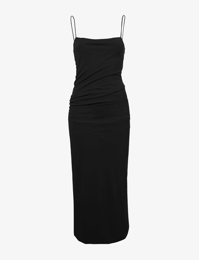 Flat image of Blaire Dress in Viscose Jersey in black