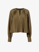 Still Life image of Monica Top In Compact Poplin in WOOD