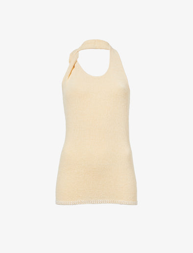 Flat image of Stevie Top In Textured Knit in YELLOW