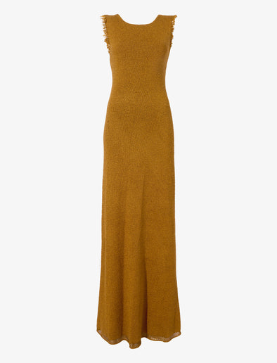Still Life image of Silvia Knit Dress In Silk Doubleface Boucle in CIDER