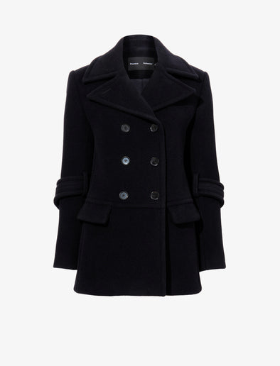 Proenza Schouler Still Life image of Rowen Coat in Eco Double Face Wool in BLACK