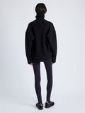 Back full length image of model wearing Stiltsman Stirrup In Compact Jersey in Black
