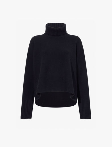 Still Life image of Yara Sweater In Double Face Cashmere in Black