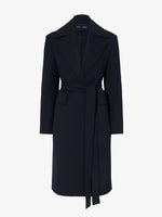 Proenza Schouler Still Life image of Thea Coat in Wool Gabardine Suiting in BLACK