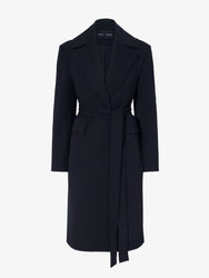 Proenza Schouler Still Life image of Thea Coat in Wool Gabardine Suiting in BLACK