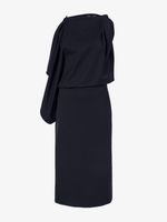Proenza Schouler Still Life image of Elena Dress in Wool Gabardine Suiting in BLACK