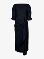 Proenza Schouler Still Life image of Maisie Dress in Matte Viscose Crepe in BLACK