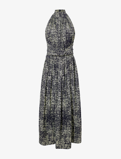 Proenza Schouler Still Life image of Lola Dress in Printed Viscose Crepe in BLACK MULTI