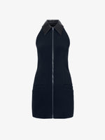 Proenza Schouler Still Life image of Emi Dress in Bi-Stretch Suiting in BLACK