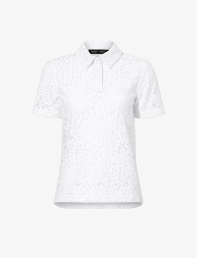 Proenza Schouler Still Life image of Kennedy Top in Stretch Lace in OFF WHITE