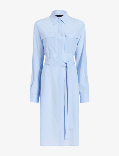 Proenza Schouler Still Life image of McKenna Dress in Stretch Silk Viscose in Pale Blue
