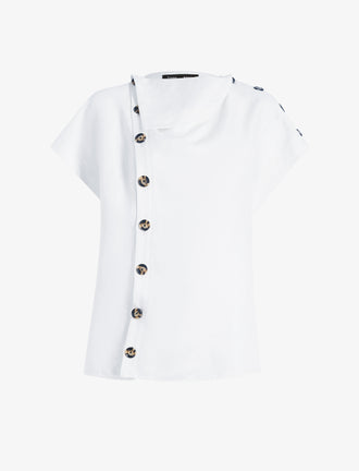 Proenza Schouler Still Life image of Zion Top in Linen Viscose in Off White
