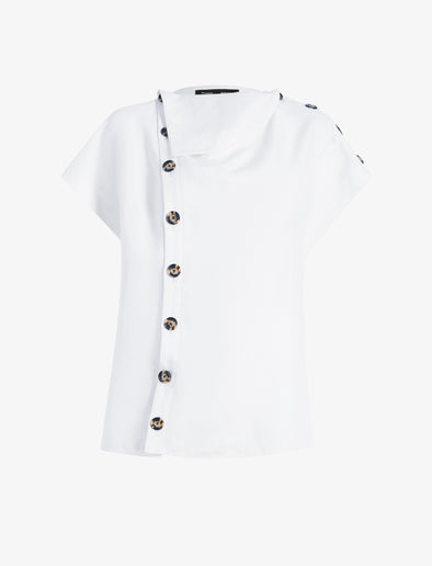 Proenza Schouler Still Life image of Zion Top in Linen Viscose in Off White
