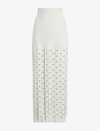 Proenza Schouler Still Life image of Effe Skirt in Compact Viscose Knit in Ivory