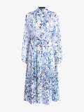 Proenza Schouler Still Life image of Jones Dress in Printed Crinkle Chiffon in Off White Multi