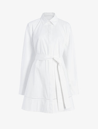 Proenza Schouler Still Life image of Sammy Dress in Eco Cotton Poplin in White