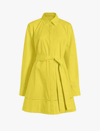 Proenza Schouler Still Life image of Sammy Dress in Eco Cotton Poplin in Yellow