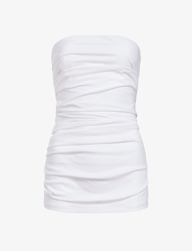 Proenza Schouler Still Life image of Lena Top in Bi-Stretch Cotton Nylon in Off White
