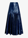 Proenza Schouler Still Life image of Petra Skirt in Lacquered Cotton in Navy
