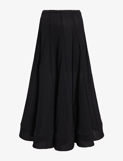 Proenza Schouler Still Life image of Tavia Skirt in Viscose Fringe Knit in Black