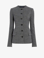 Proenza Schouler Still Life image of Annemarie Jacket in Melange Suiting in Dark Grey Melange