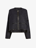 Proenza Schouler Still Life image of Ticiana Jackets in Double Wool Twill in Charcoal Melange