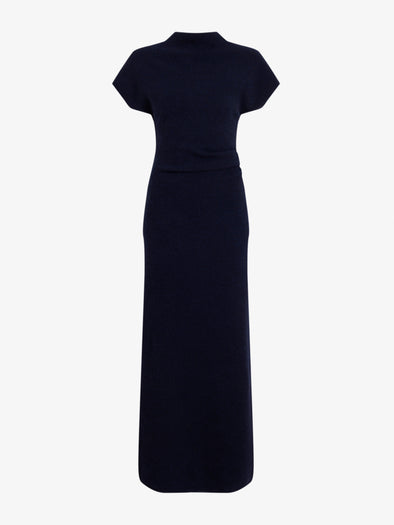 Proenza Schouler Still Life image of Abie Dress in Clean Boiled Wool in Navy