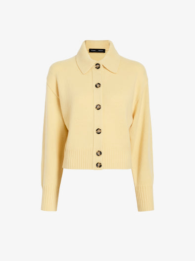Proenza Schouler Still Life image of Rocio Cardigan in Cashmere in Pale Yellow