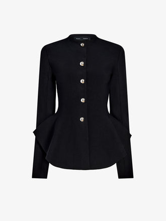 Proenza Schouler Still Life image of Dasha Jacket in Compact Viscose in Black