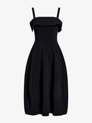 Proenza Schouler Still Life image of Blanca Dress in Compact Viscose in Black