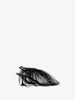 Proenza Schouler Side image of Tee Thong Feather Sandals in Slick Nappa in black