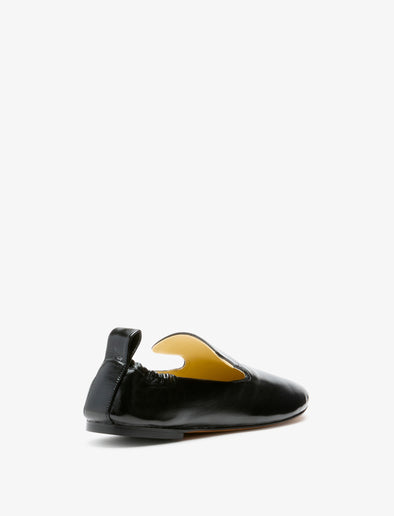 3/4 Back image of Glove Slippers in Black