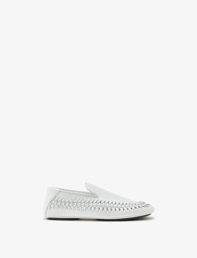 Proenza Schouler side image of Whip Loafers in ecru