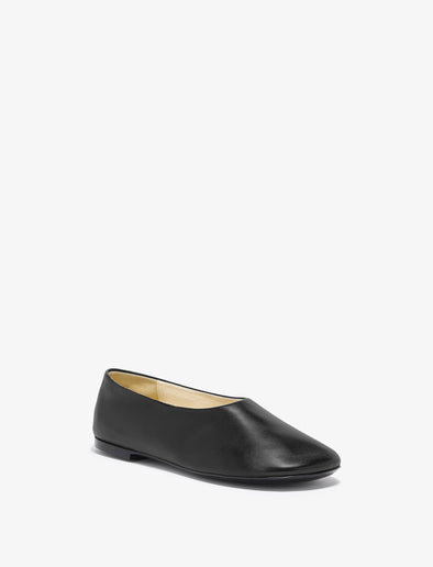 3/4 Front image of Glove Slippers in Slick Nappa in Black