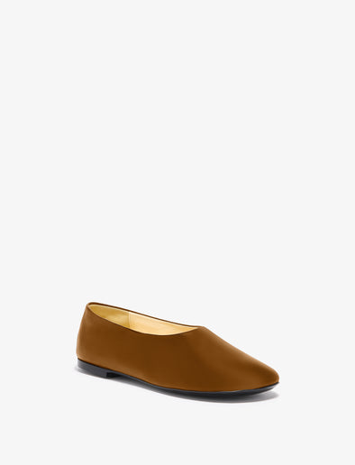 3/4 Front image of Glove Slippers in Slick Nappa in Mud