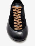 Proenza Schouler aerial image of Arcadia Sneakers in black with tan laces