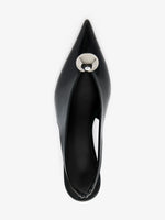 Proenza Schouler Aerial image of Dome Slash Slingbacks in Polished Calf in Black
