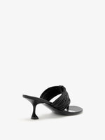 Proenza Schouler back 3/4 view of Cable T-Strap Sandals in black