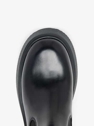 Proenza Schouler Image of model wearing Bank Chelsea Boots in Black