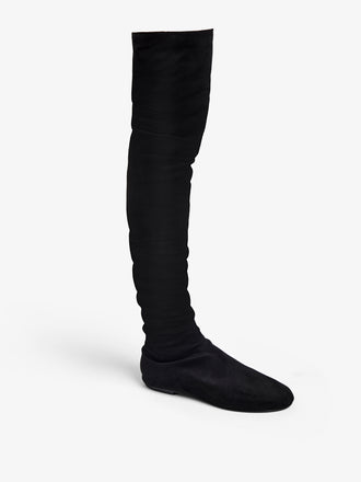 Proenza Schouler 3/4 Front image of Tee Stretch Over The Knee Boots in Black