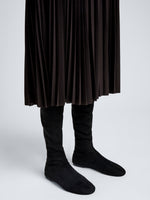 Proenza Schouler Image of model wearing Tee Stretch Over The Knee Boots in Black