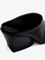 Detail image of Slant Mules in Slick Calf in Black