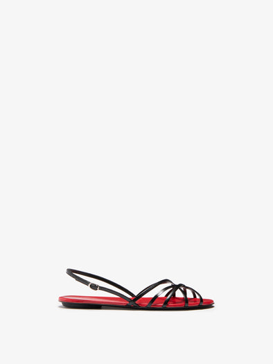 Proenza Schouler Front image of Uma Slingback Sandals in BlackRed Combo