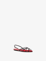 Proenza Schouler 3/4 Front image of Uma Slingback Sandals in BlackRed Combo