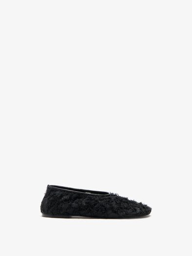Proenza Schouler Front image of Glove Lace Flats in Black