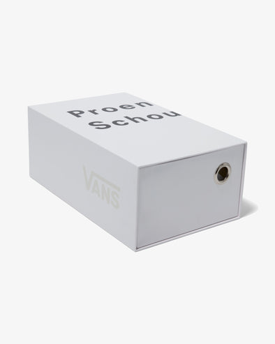 Box image of Vans x Proenza Schouler Puffy Slip-On Shoes in ecru