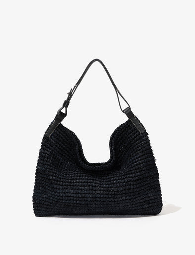 Front image of Minetta Bag in Raffia in MIDNIGHT BLUE