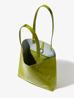 Interior image of Walker Tote in CHARTREUSE