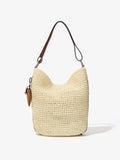 Back image of Raffia Spring Bucket Bag in IVORY