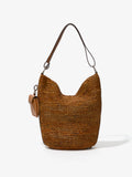 Back image of Raffia Spring Bucket Bag in HONEY